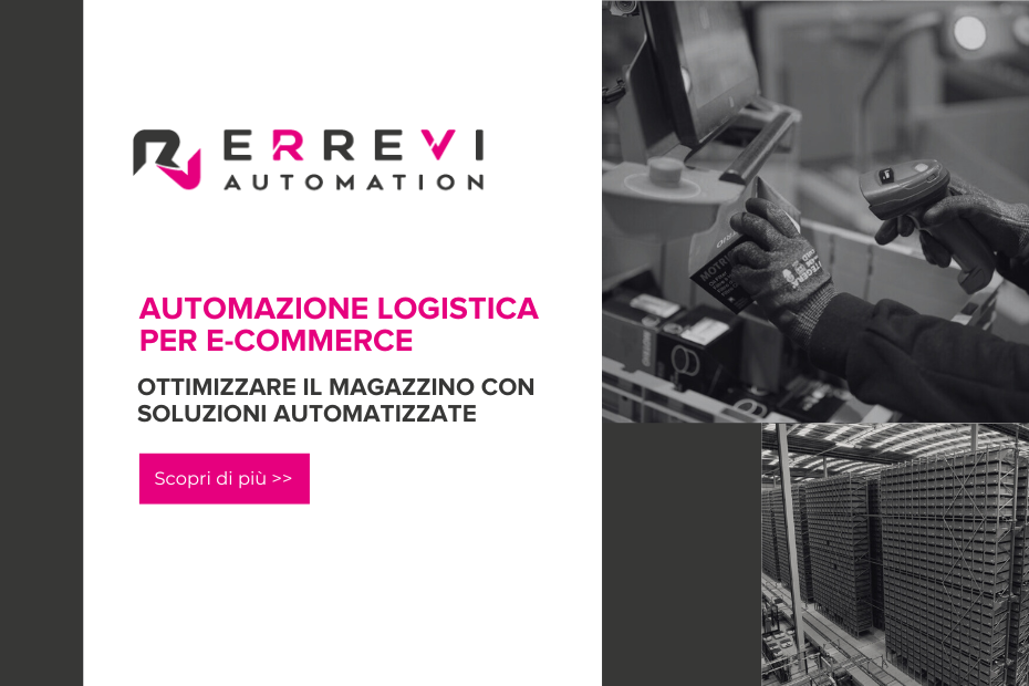 Magazzino automatizzato per servizi di logistica e-commerce