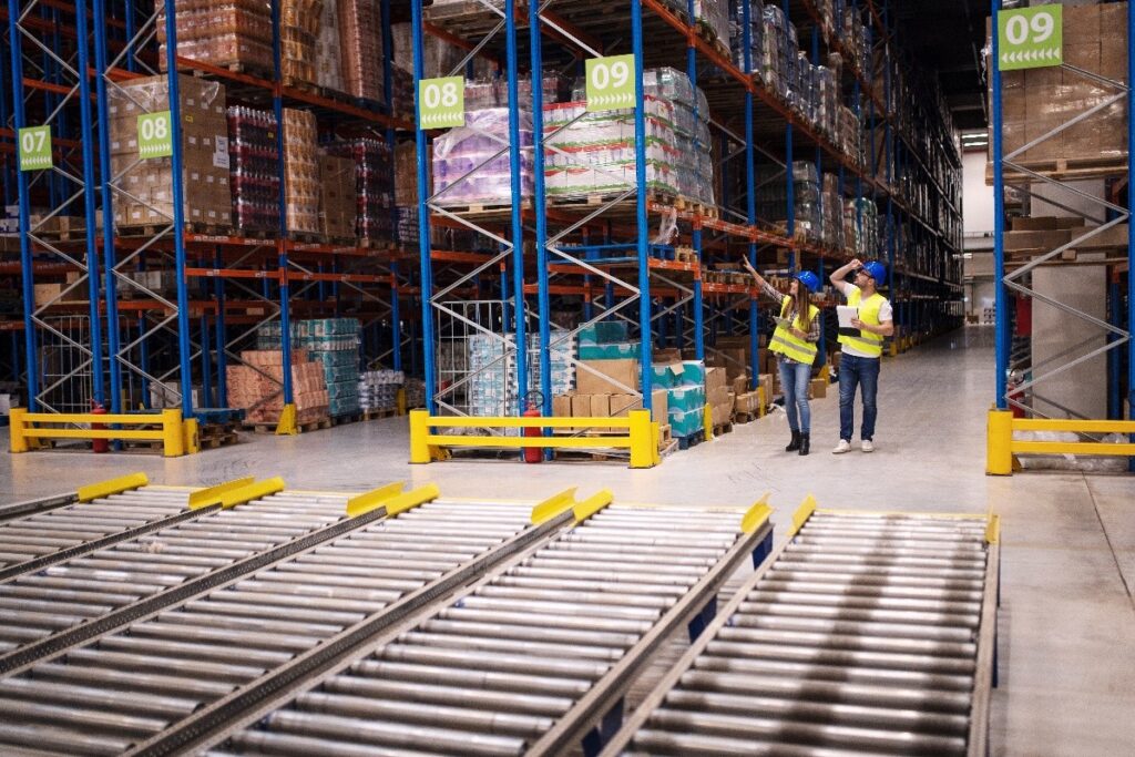 Automated high-bay warehouse before revamping