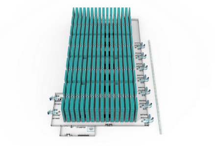 Exotec automated warehouse with Skypod in textiles
