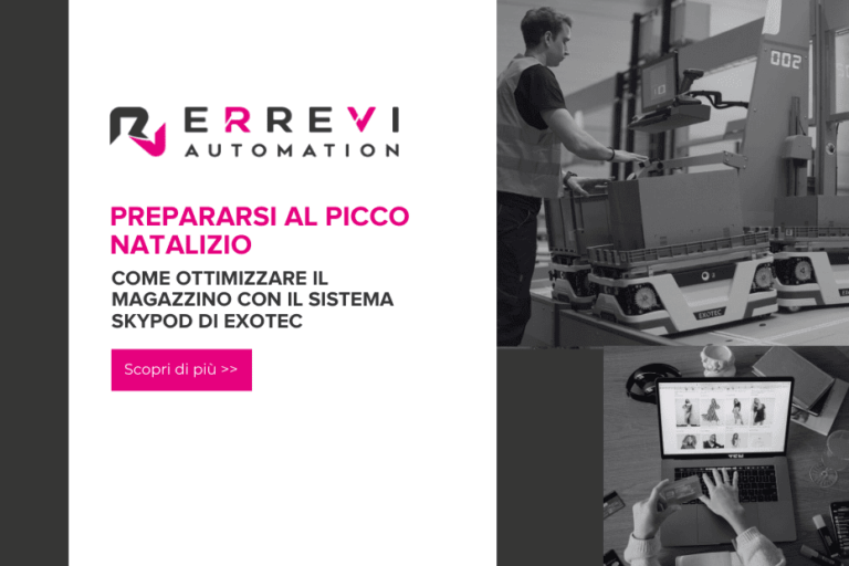 Automazione magazzino per picco natalizio con Skypod Exotec