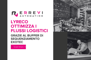 Sistema di pallettizzazione automatica Exotec installato nel centro logistico Lyreco