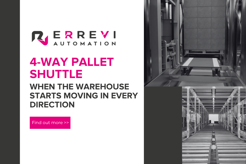 Four way pallet shuttle